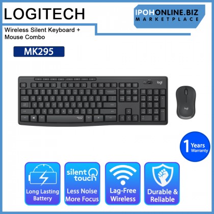 Logitech MK295 Wireless Silent Keyboard + Mouse Combo